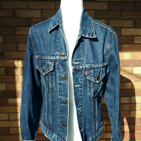 90' Vintage Levi's Denim Jacket Blue Size Medium - Picture 2 of 8